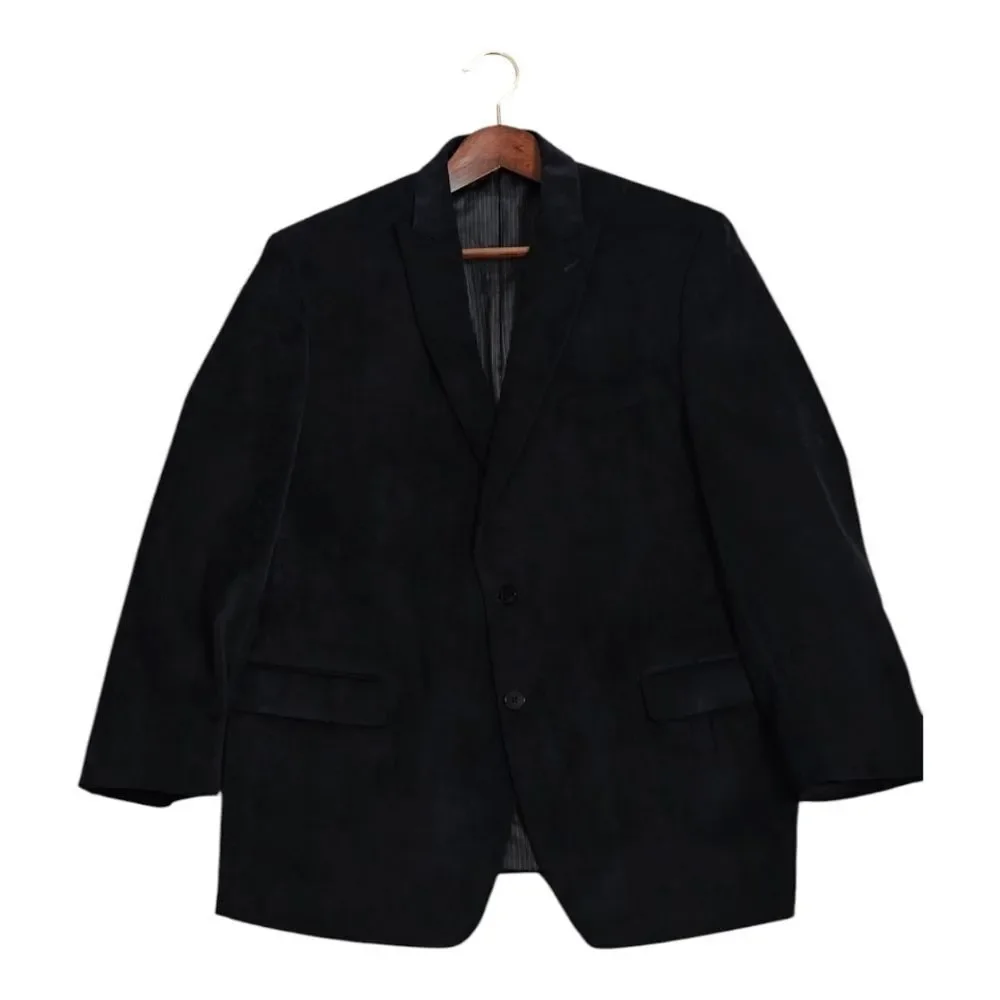 Calvin Klein Velvet Classic Gray Black Sport Coat 46R